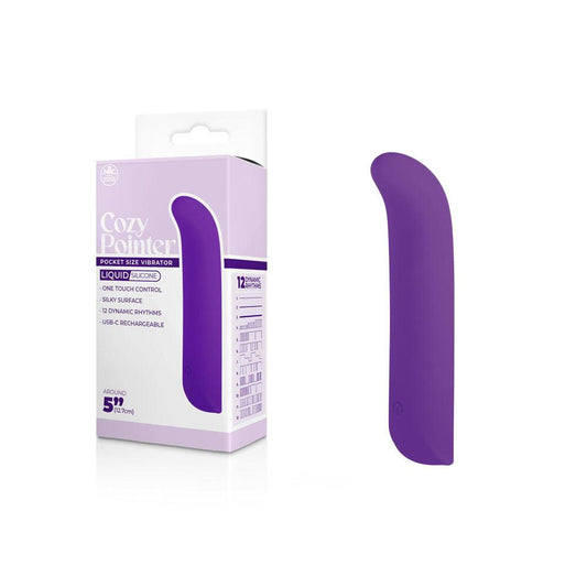 Cozy Pointer - Purple - Purple 12.7 cm USB Rechargeable Mini Vibrator - FPBQ012A00-022