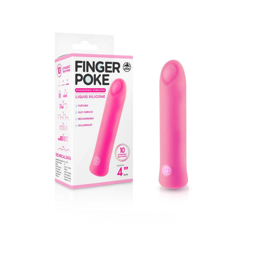 Finger Poke - Pink - Pink 10 cm USB Rechargeable Bullet - FPBQ018A00-027