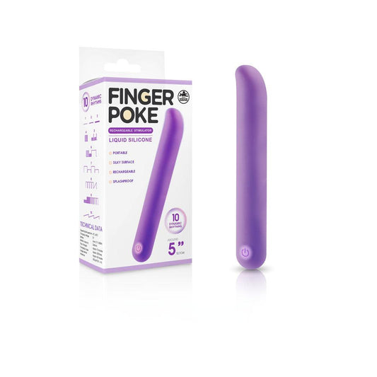 Finger Poke - Purple - Purple 12.7 cm USB Rechargeable Bullet - FPBQ019A00-022