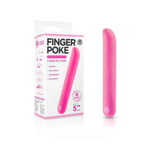 Finger Poke - Pink - Pink 12.7 cm USB Rechargeable Bullet - FPBQ019A00-027