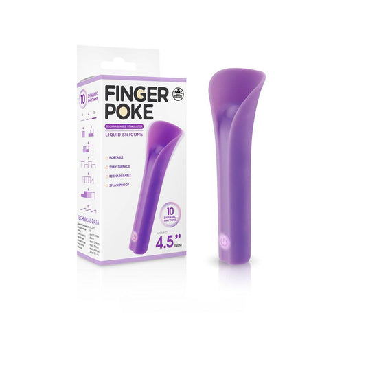 Finger Poke - Purple - Purple 11.4 cm USB Rechargeable Bullet - FPBQ020A00-022