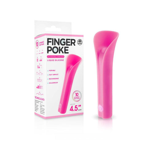 Finger Poke - Pink - Pink 11.4 cm USB Rechargeable Bullet - FPBQ020A00-027