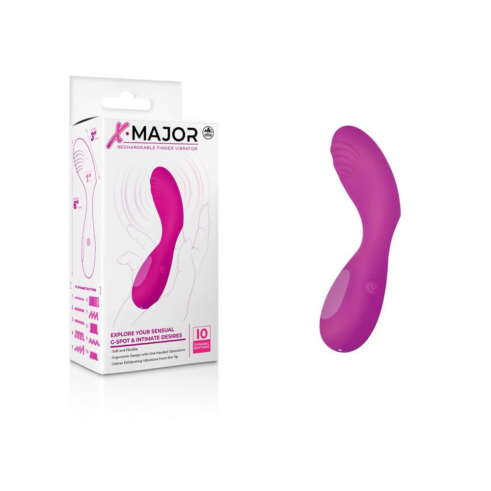 X Major Finger Vibe - Pink - Pink USB Rechargeable Finger Stimulator - FPBQ032A00-028