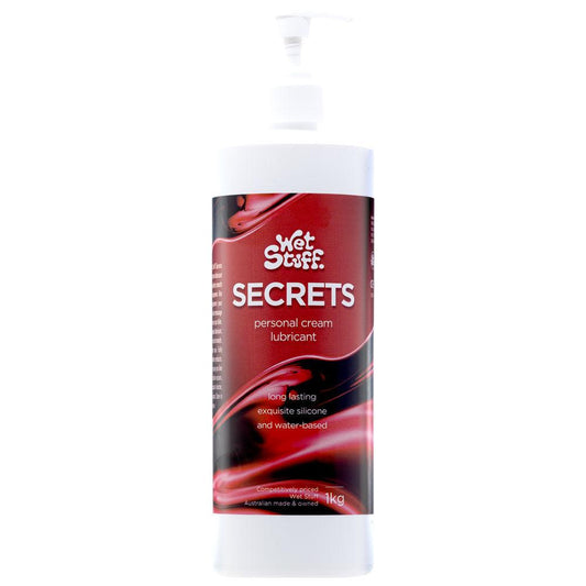 Wet Stuff Secrets - 1kg Bottle - Hybrid Lubricant - 1 kg Pump Bottle - GW10860