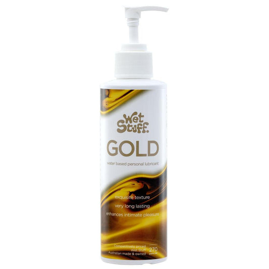 Wet Stuff Gold - 270g Pump - Water Based Lubricant - 270 gram Pump Bottle - GW10950