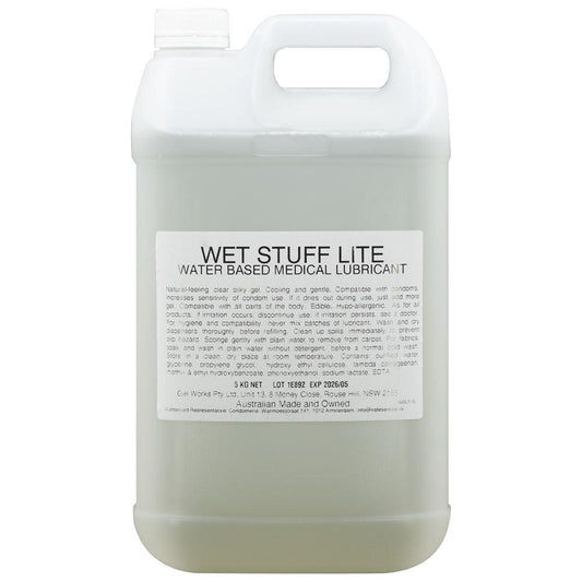 Wet Stuff Lite - 5kg Bottle - Water Based Lubricant - 5 kg Tube - GW11026