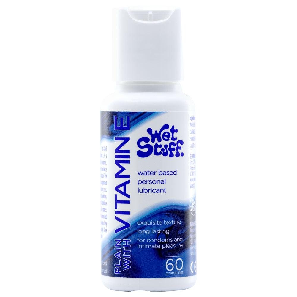 Wet Stuff Plain - 60g Bottle - Water Based Lubricant with Vitamin E - 60 gram Bottle - GW38081