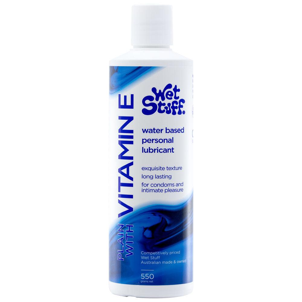 Wet Stuff Plain - 550g Disktop - Water Based Lubricant with Vitamin E - 550 gram Bottle - GW39023