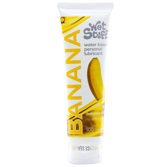 Wet Stuff Banana - 100g Tube - Banana Flavoured Water Based Lubricant - 100 gram Tube - GW39051