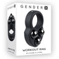 Gender X WORKOUT RING - Black Weighted Cock Ring - GX-CR-2598-2