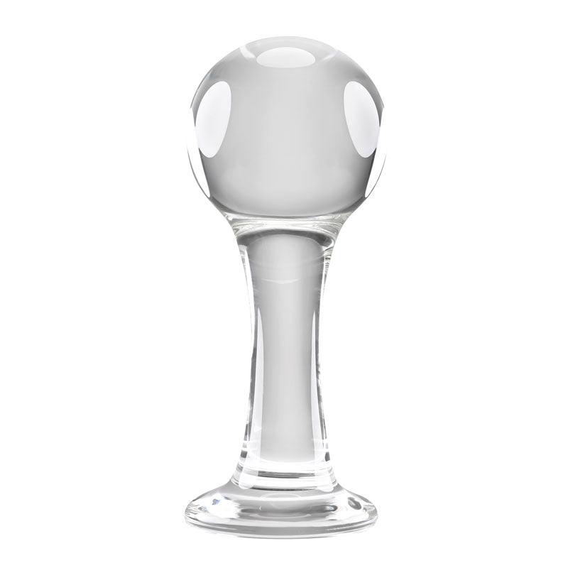 Gender X THE BALLER - Clear Glass 11 cm Anal Plug - GX-GL-1041-2