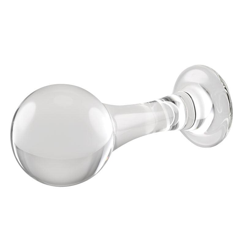 Gender X THE BALLER - Clear Glass 11 cm Anal Plug - GX-GL-1041-2