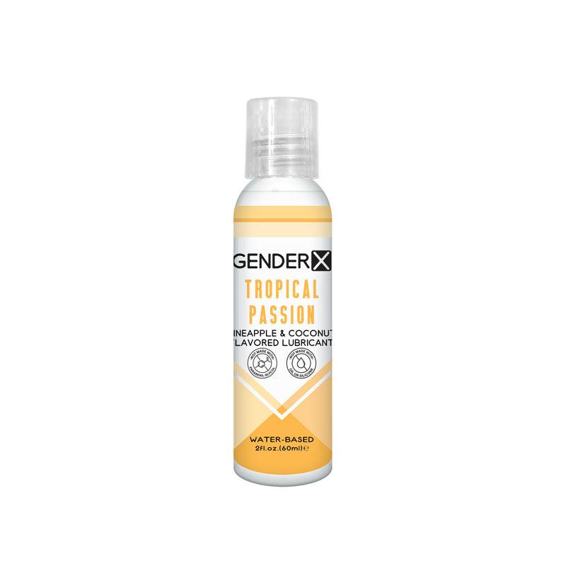 Gender X TROPICAL PASSION Flavoured Lube - 60 ml - Pineapple & Coconut Flavoured Water Based Lubricant - 60 ml Bottle - GX-LQ-1867-2