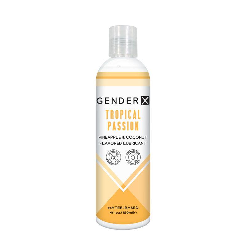 Gender X TROPICAL PASSION Flavoured Lube - 120 ml - Pineapple & Coconut Flavoured Water Based Lubricant - 120 ml Bottle - GX-LQ-1874-2