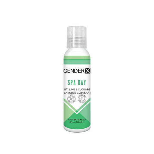 Gender X SPA DAY Flavoured Lube - 60 ml - Mint, Lime & Cucumber Flavoured Water Based Lubricant - 60 ml Bottle - GX-LQ-1904-2