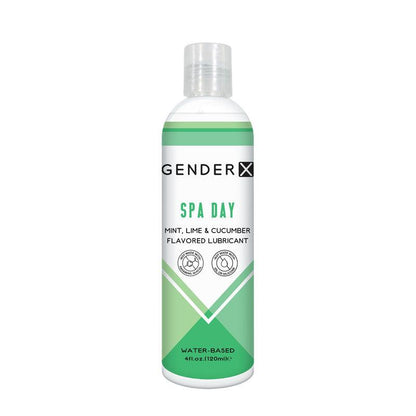 Gender X SPA DAY Flavoured Lube - 120 ml - Mint, Lime & Cucumber Flavoured Water Based Lubricant - 120 ml Bottle - GX-LQ-1911-2