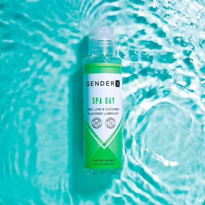 Gender X SPA DAY Flavoured Lube - 120 ml - Mint, Lime & Cucumber Flavoured Water Based Lubricant - 120 ml Bottle - GX-LQ-1911-2