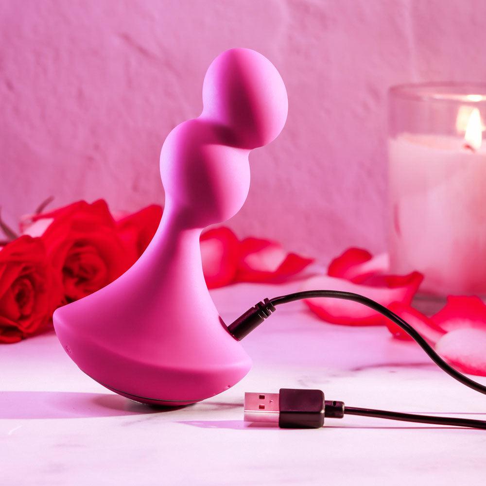 Gender X BALL GAME - Pink 13.5 cm USB Rechargeable Vibrating Butt Plug - GX-RS-1737-2