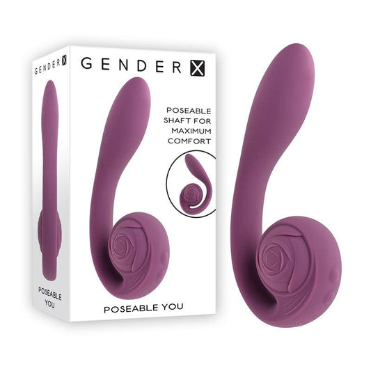 Gender X POSEABLE YOU - Purple USB Rechargeable Poseable Vibrator - GX-RS-2864-2