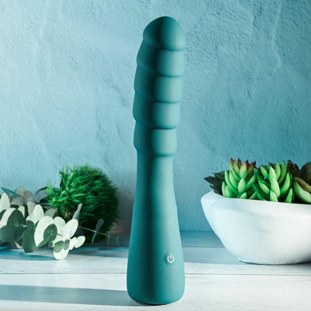 Gender X SCORPION - Green 21.2 cm USB Rechargeable Vibrator - GX-RS-3793-2