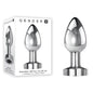 Gender X ROCKIN METAL PLUG XL - Chrome 10.5 cm USB Rechargeable Vibrating XL Butt Plug - GX-RS-3816-2