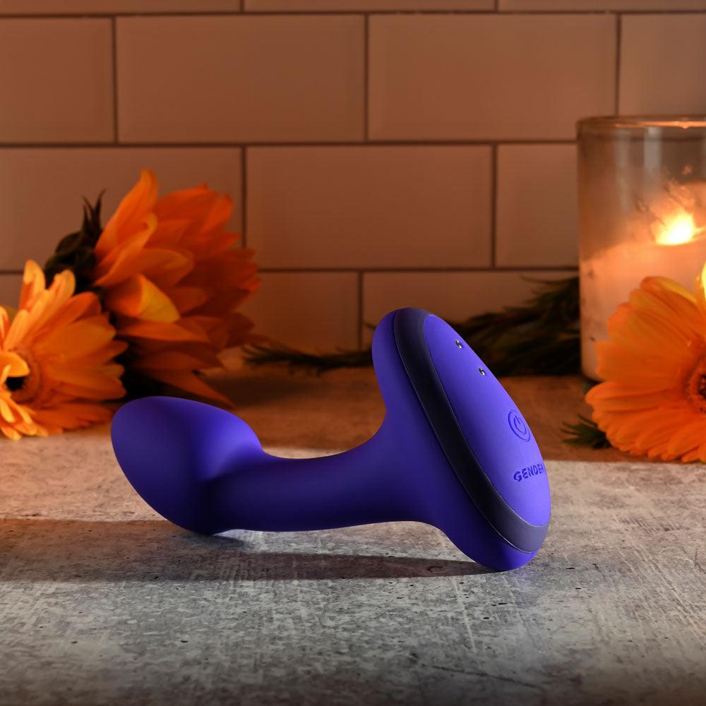 Gender X ANYBODYS PLUG - Blue 11.4 cm USB Rechargeable Vibrating Butt Plug - GX-RS-3861-2