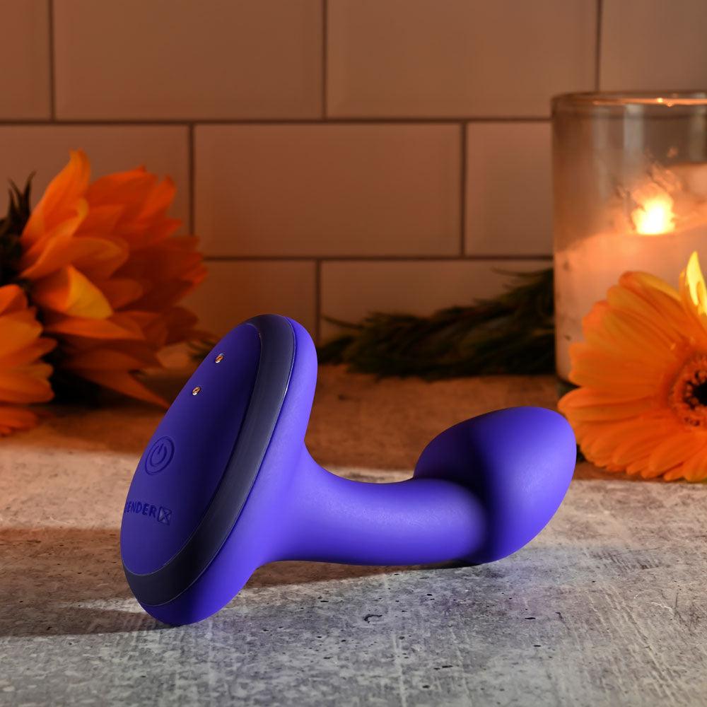 Gender X ANYBODYS PLUG - Blue 11.4 cm USB Rechargeable Vibrating Butt Plug - GX-RS-3861-2