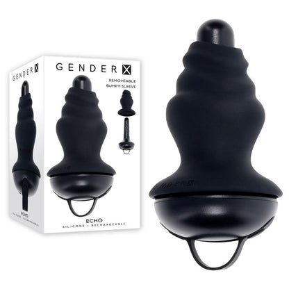 Gender X ECHO - Black 15.3 cm USB Rechargeable Butt Plug - GX-RS-3939-2