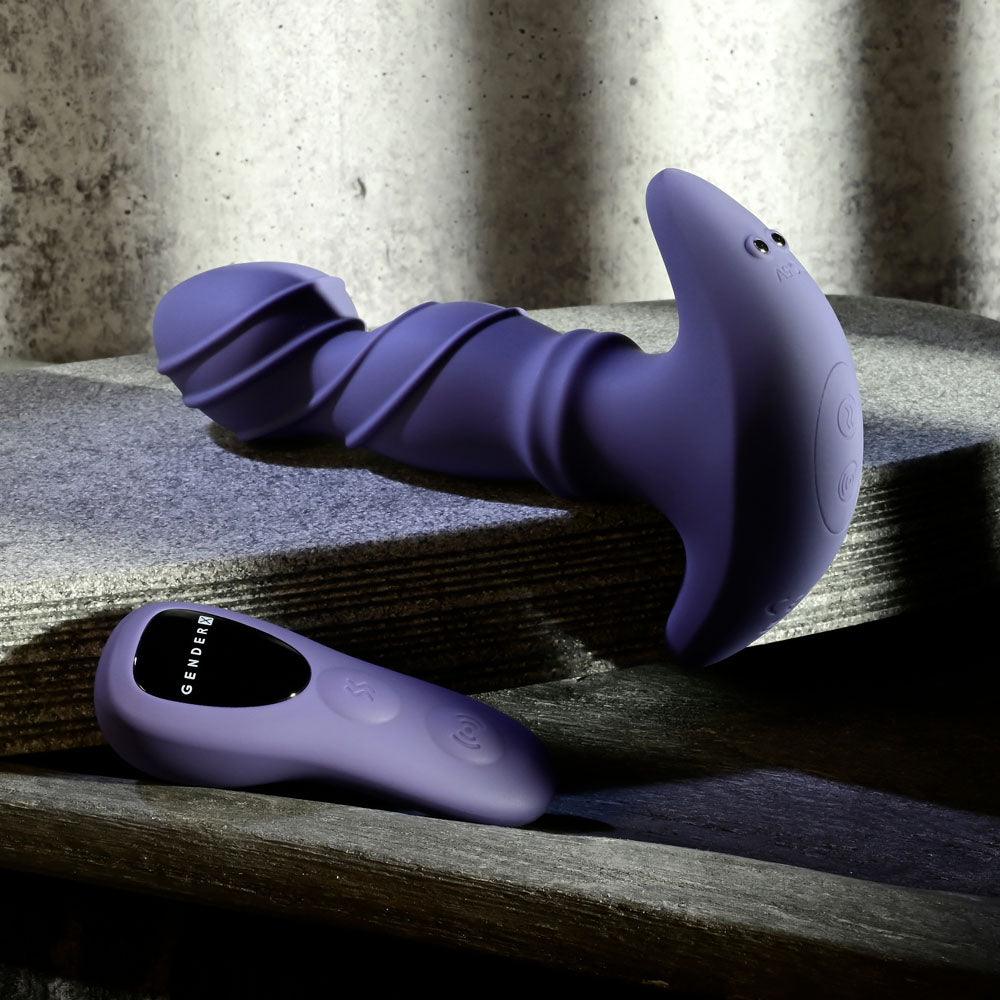 Gender X RING IT - Purple 16.5 cm USB Rechargeable Vibrator with Wireless Remote - GX-RS-4769-2