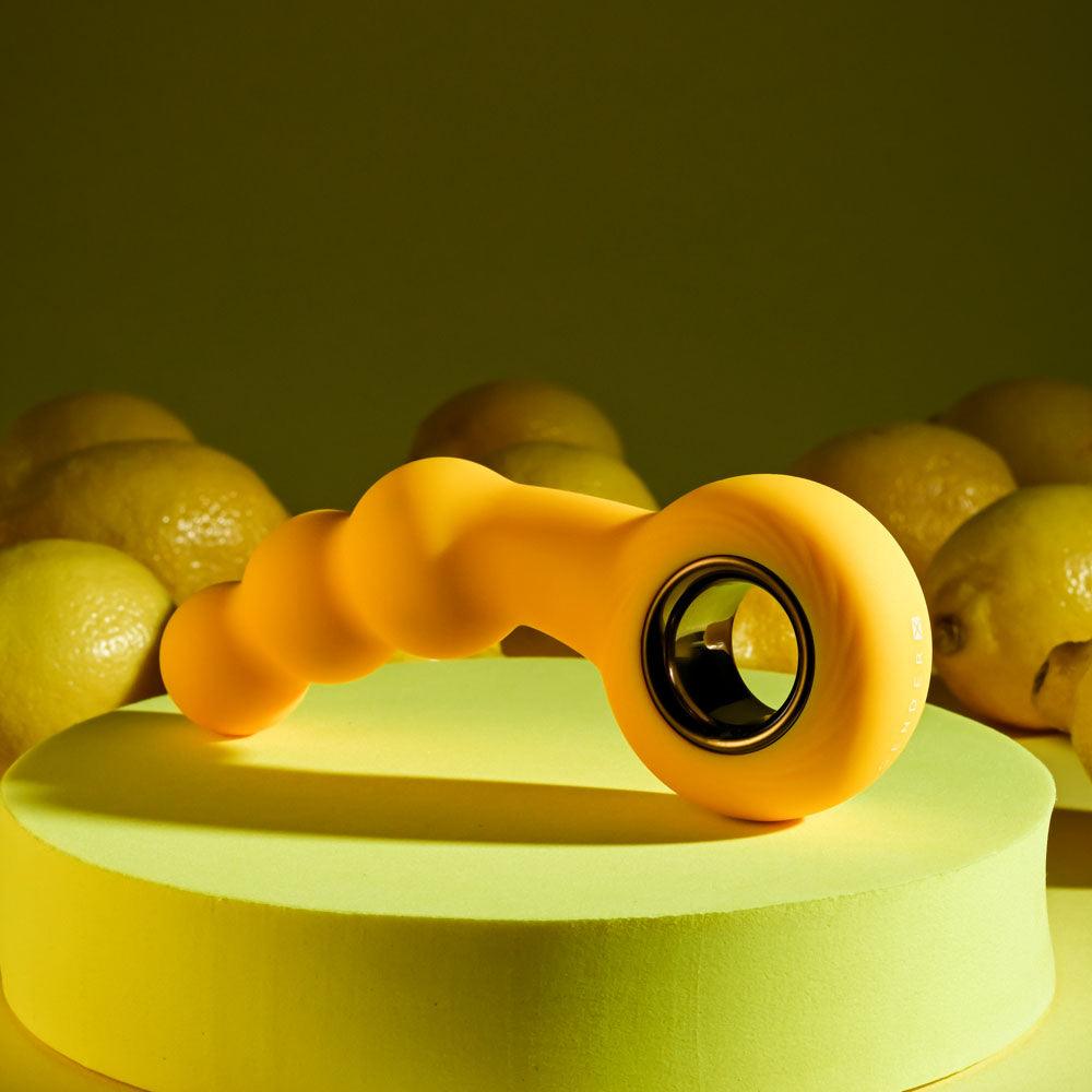 Gender X BUMBLE - Yellow 14.9 cm USB Rechargeable Butt Plug - GX-RS-5049-2