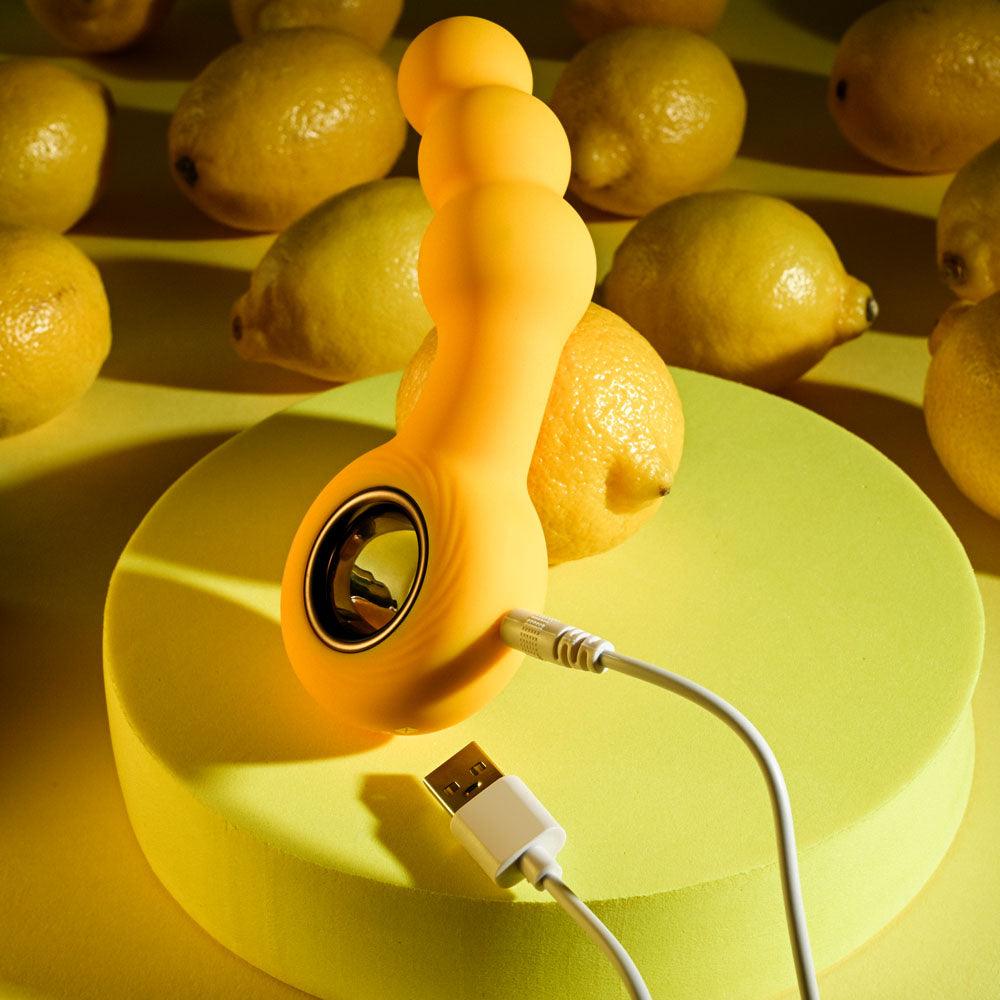 Gender X BUMBLE - Yellow 14.9 cm USB Rechargeable Butt Plug - GX-RS-5049-2