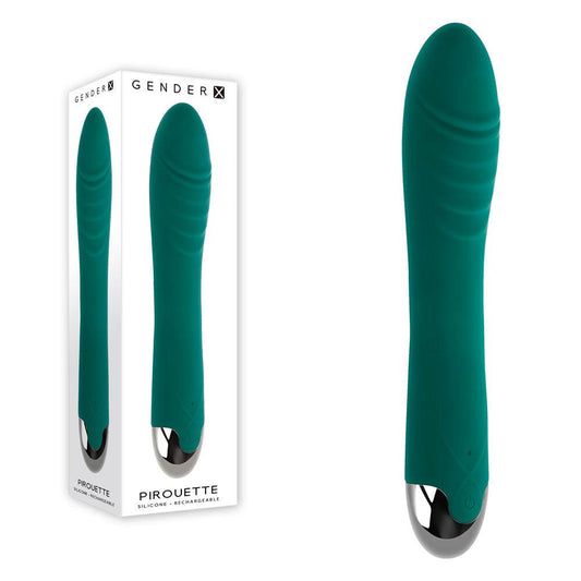 Gender X PIROUETTE - Green 20.6 cm USB Rechargeable Vibrator - GX-RS-5056-2