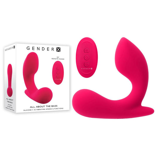 Gender X ALL ABOUT THE BASS - Pink USB Rechargeable Wearable Vibrator with Wireless Remote - GX-RS-5599-2