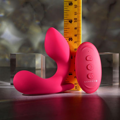 Gender X ALL ABOUT THE BASS - Pink USB Rechargeable Wearable Vibrator with Wireless Remote - GX-RS-5599-2