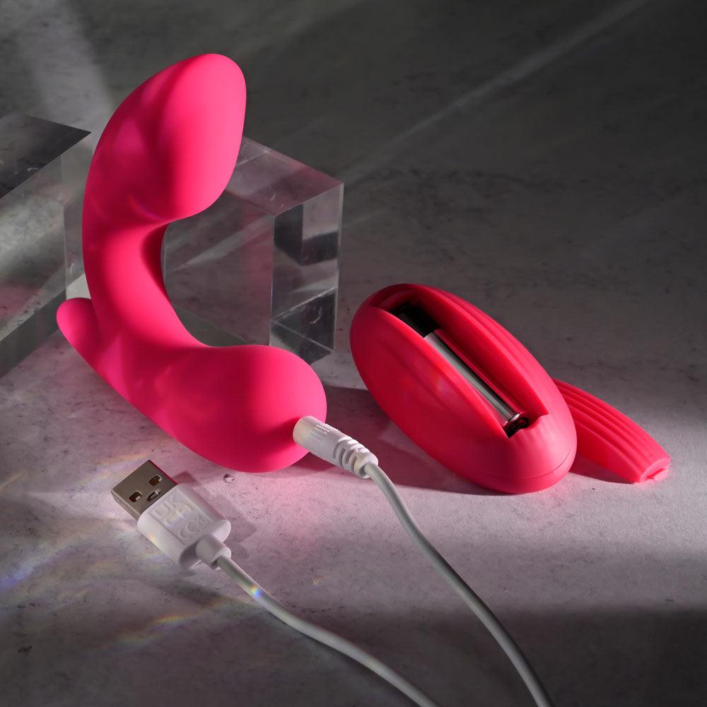 Gender X ALL ABOUT THE BASS - Pink USB Rechargeable Wearable Vibrator with Wireless Remote - GX-RS-5599-2