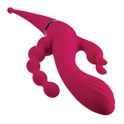 Gender X FOUR BY FOUR - Pink 27.5 cm USB Rechargeable Multi Vibrator - GX-RS-8867-2