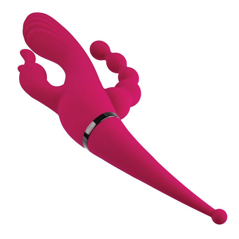 Gender X FOUR BY FOUR - Pink 27.5 cm USB Rechargeable Multi Vibrator - GX-RS-8867-2