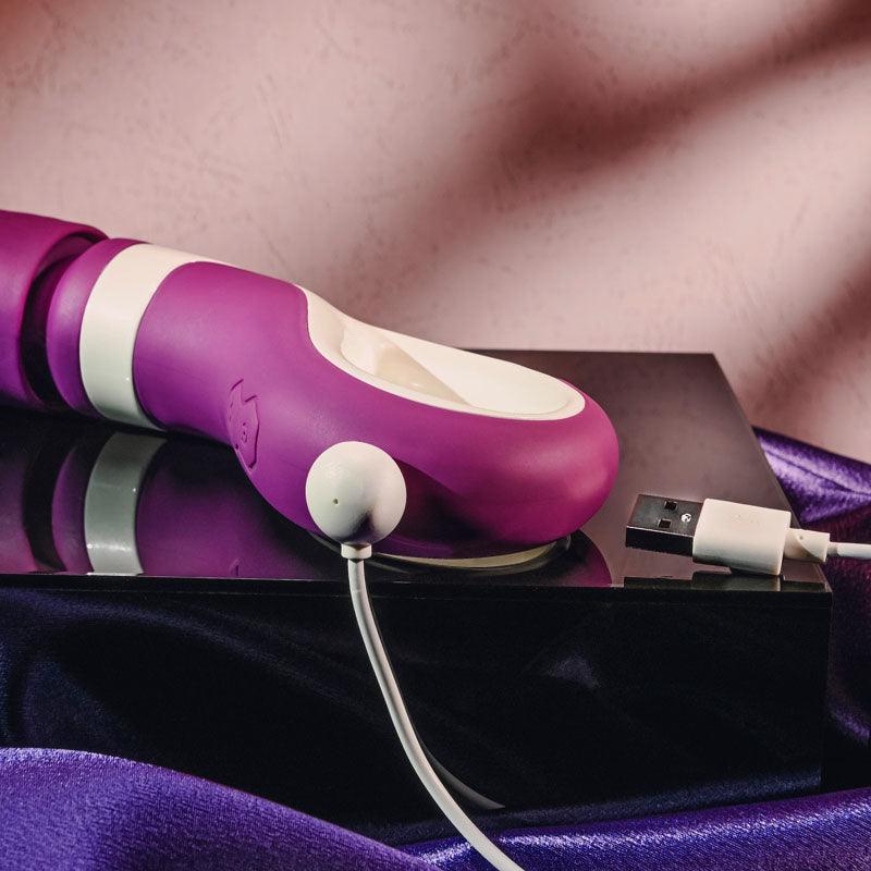 Gender X HANDLE IT - Purple/White USB Rechargeable Massager Wand - GX-RS-8874-2