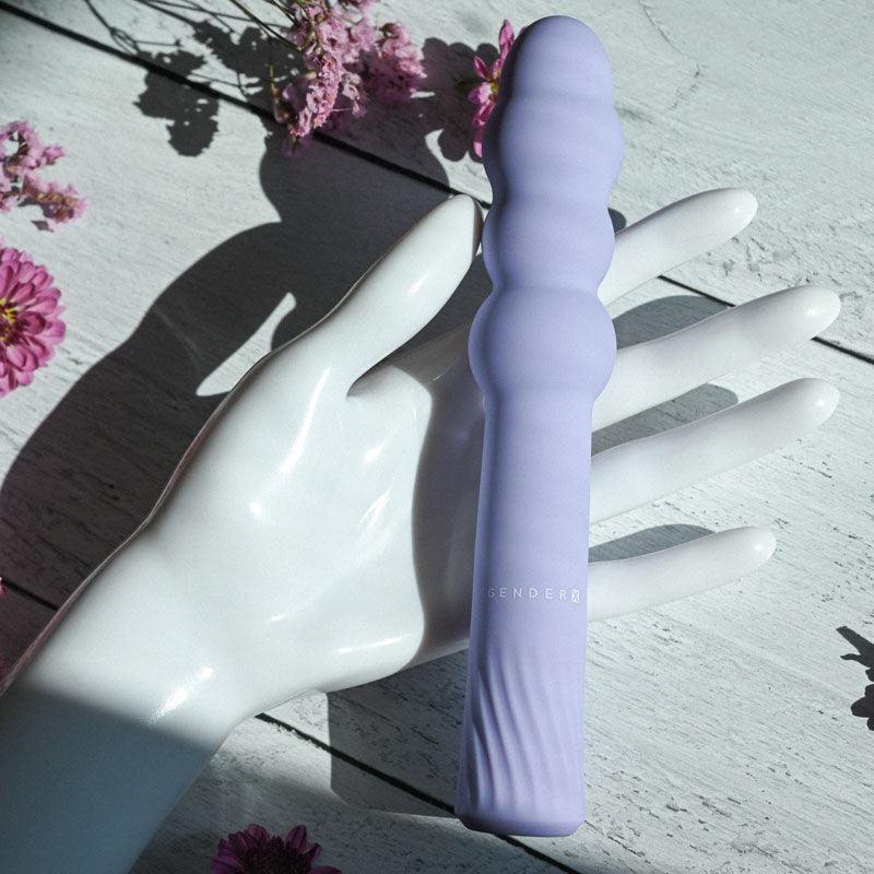 Gender X BUMPY RIDE - Purple 17.4 cm USB Rechargeable Vibrator - GX-RS-8898-2