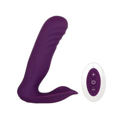 Gender X VELVET HAMMER - Purple USB Rechargeable Wearable Vibe with Remote - GX-RS-8935-2