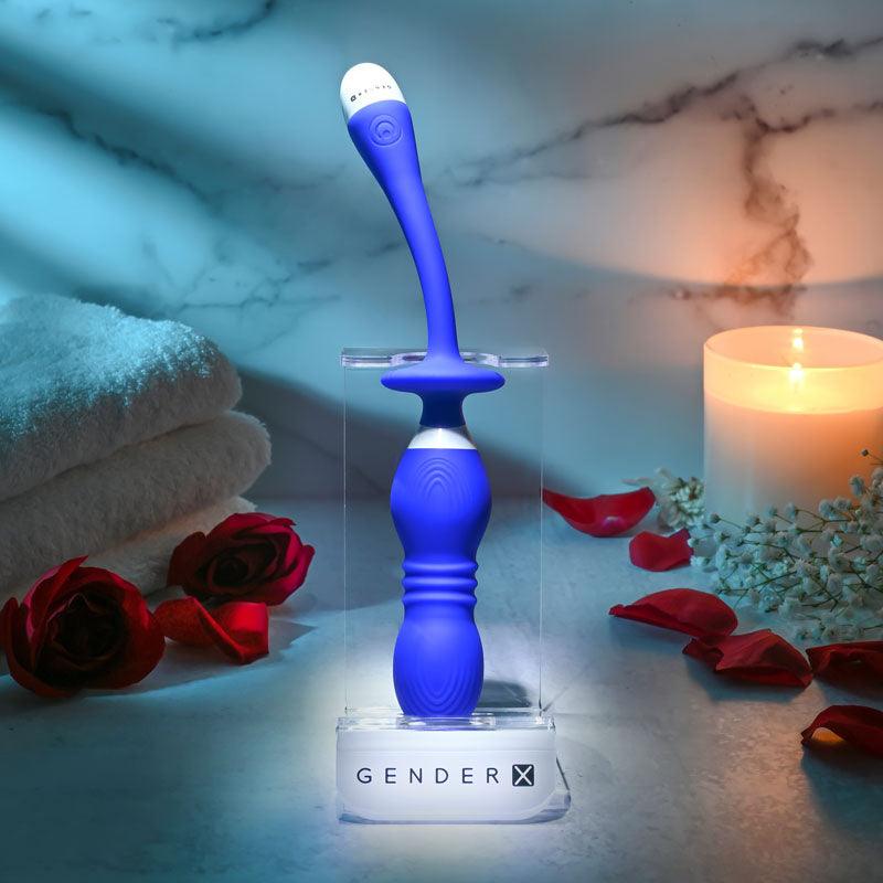 Gender X PLAY BALL - Blue 25 cm USB Rechargeable Thrusting & Vibrating Orbs - GX-RS-9215-2