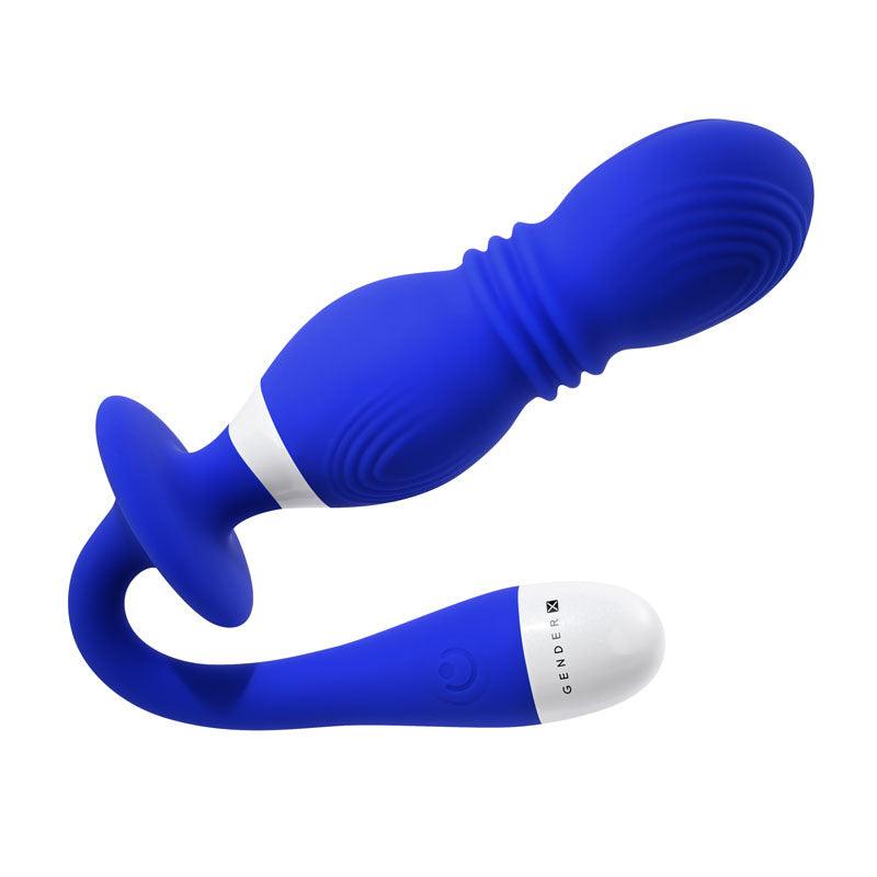 Gender X PLAY BALL - Blue 25 cm USB Rechargeable Thrusting & Vibrating Orbs - GX-RS-9215-2