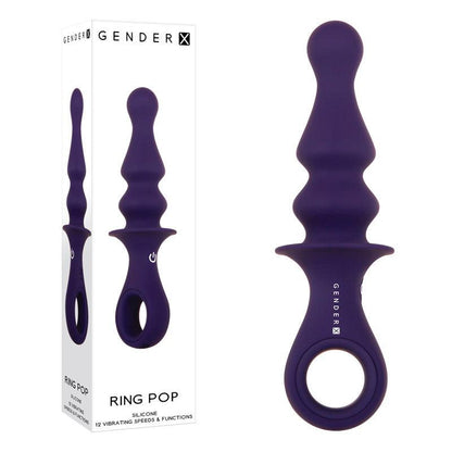 Gender X RING POP - Dark Blue 15.2 cm USB Rechargeable Vibrating Anal Plug - GX-RS-9383-2