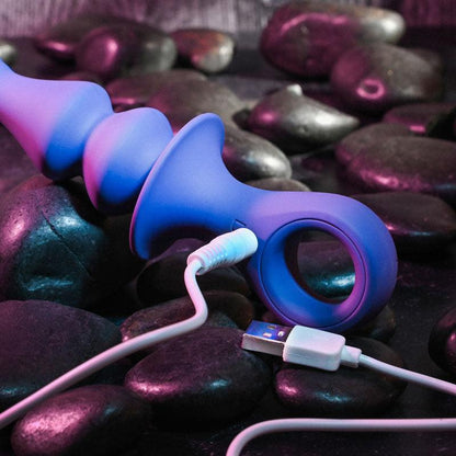 Gender X RING POP - Dark Blue 15.2 cm USB Rechargeable Vibrating Anal Plug - GX-RS-9383-2