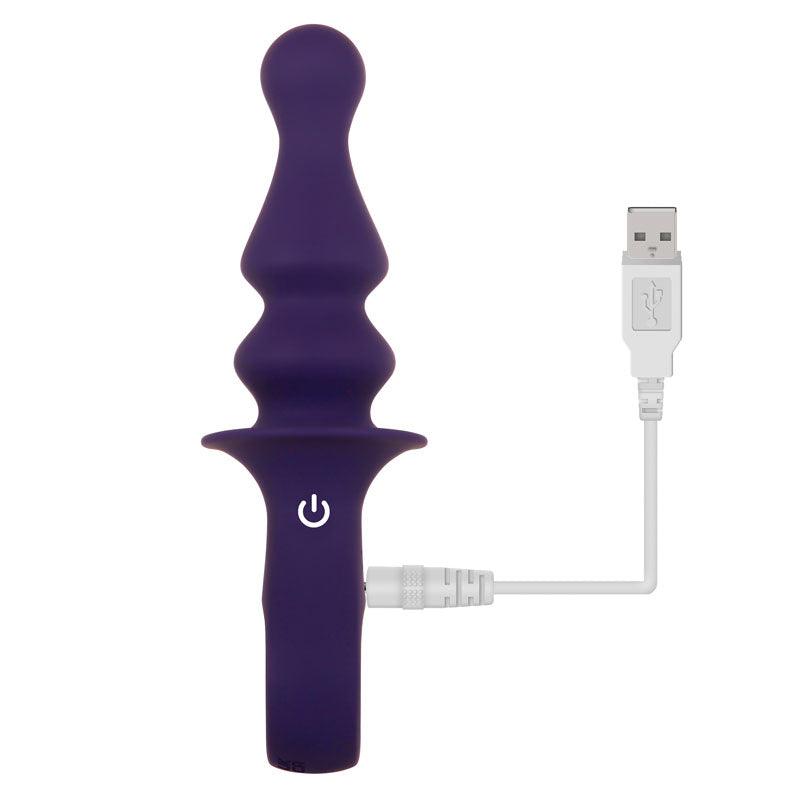 Gender X RING POP - Dark Blue 15.2 cm USB Rechargeable Vibrating Anal Plug - GX-RS-9383-2