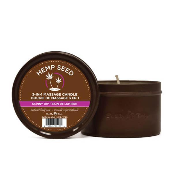 Hemp Seed 3-In-1 Massage Candle - Skinny Dip (Vanilla & Fairy Floss)- 170 g - HSC021