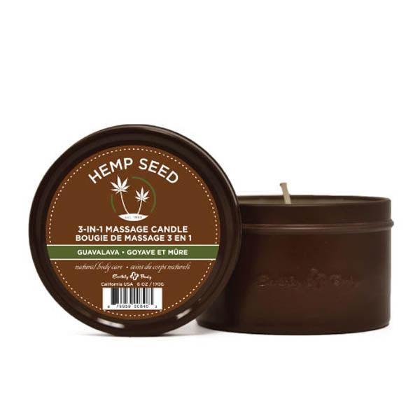 Hemp Seed 3-In-1 Massage Candle - Guavalava (Guava & Blackberry) - 170 g - HSC068