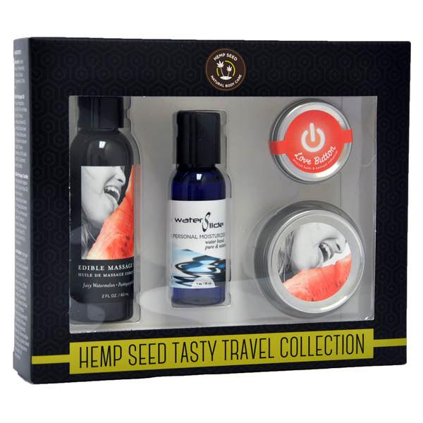 Hemp Seed Tasty Travel Collection - Watermelon Scented Lotion Kit - 4 Piece Set - HSTT004