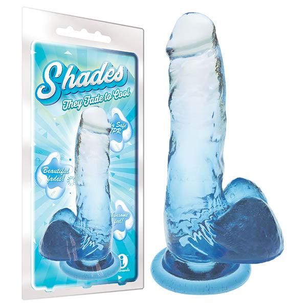 Shades 7'' Jelly TPR Dong - Blue 17.8 cm Dong - IC1302-3