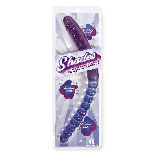 Shades 17'' Jelly TPR Double Dong - Violet/Blue 44 cm Double Dong - IC1307